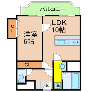 シャトレハイツ屋島【4階】の間取り