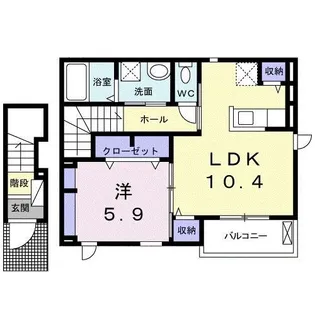 クレシェンテ周南C【2階】の間取り
