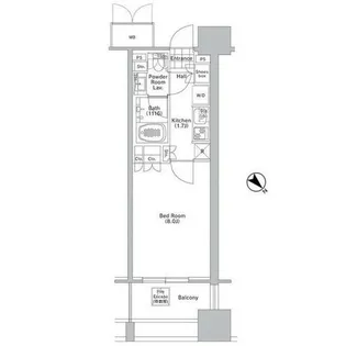 コンフォリア渋谷WEST【6階】の間取り