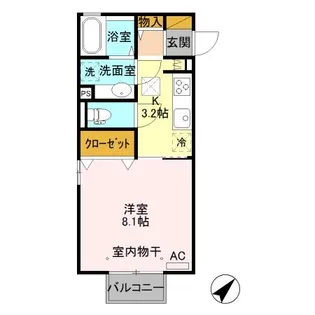 クレストタウン【1階】の間取り