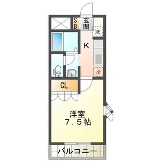 ギャルソニエール泉【1階】の間取り