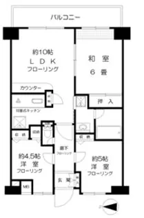 ライベスト武蔵小金井【9階】の間取り