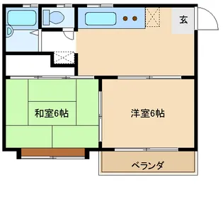 ロイヤルツインB【1階】の間取り