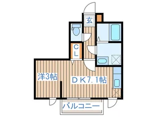 メリディアンなないろの里参番館【3階】の間取り