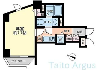 グランド・ガーラ西新宿WEST【5階】の間取り