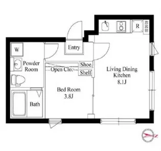 CASA PIAZZA 浅草本所【5階】の間取り