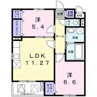 ノース・ニュープロムナード・吉【3階】の間取り