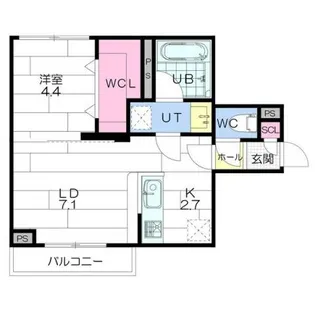 AXIS-WILL 323. 裏参道(アクシスウィル)【4階】の間取り