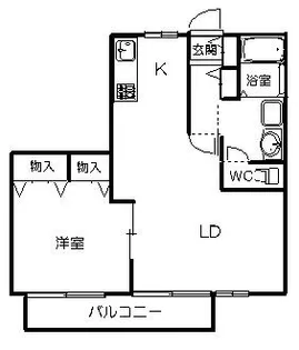 サンダーハイツ【1階】の間取り