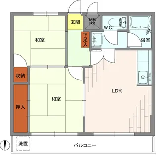 第22宮庭マンション【3階】の間取り