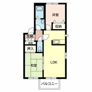 ウエストサイドコートA【2階】の間取り