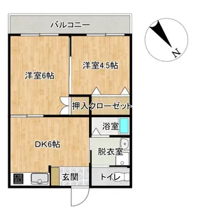 サニーベル若葉【2階】の間取り