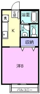 永尾ハイツB【1階】の間取り