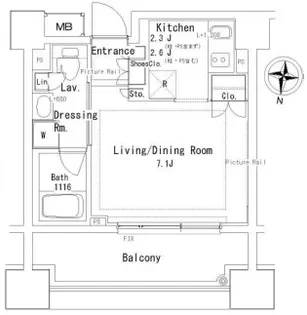 パークアクシス御茶ノ水ステージ【ParkAxis御茶ノ水ステージ】【12階】の間取り