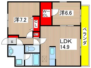 ソレイユII【3階】の間取り