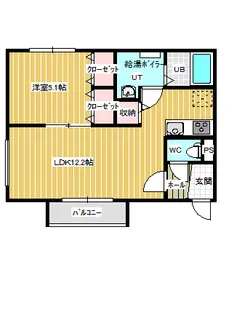 ラ・ショコラドルチェ【2階】の間取り