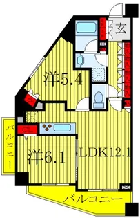 ブランズ川口本町【3階】の間取り