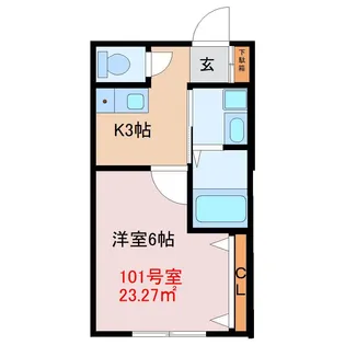 ノースパーク千葉【1階】の間取り