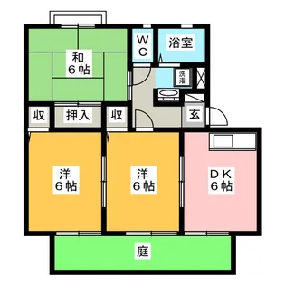 グリーンパーク SANO A棟【1階】の間取り