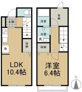 アンソレイェ【1階】の間取り