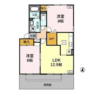 セジュール楓 B【1階】の間取り