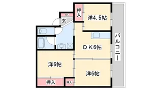 ビレッジハウス三草1号棟【2階】の間取り