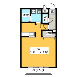 レジデンスコート ヤナゼ【2階】の間取り