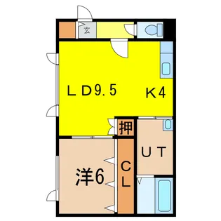 ツインクル新町【2階】の間取り