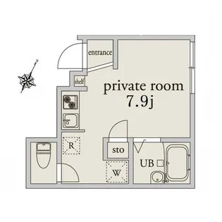 アーベインテラス下北沢II【1階】の間取り