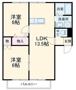 ウエストワン【2階】の間取り