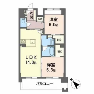 Roothill 10【8階】の間取り