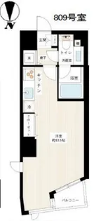 カスタリア新宿御苑【8階】の間取り