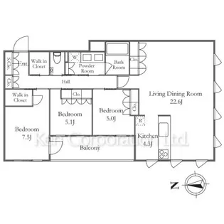 Embassy Suite【1階】の間取り