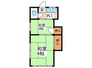 本多荘【1階】の間取り