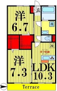 パークハイムMSKII【2階】の間取り