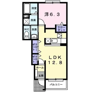 メルパルク【1階】の間取り