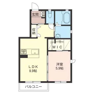 カーサファルコーネ【1階】の間取り