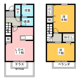 グラニュータウン C棟【1階】の間取り