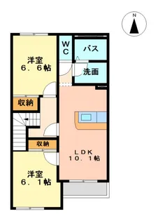 ウッドヒル【2階】の間取り