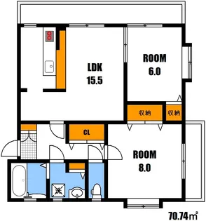 サンパークマンション益田【1階】の間取り