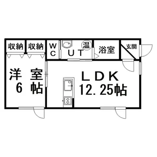 ワンダフル22【1階】の間取り
