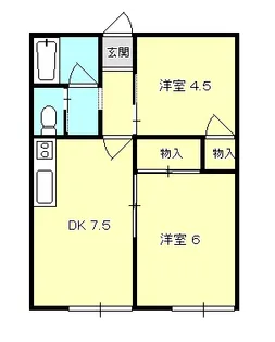 ヒカワフラットIII【2階】の間取り