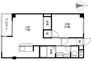 シティパル若宮1番館【1階】の間取り