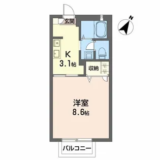 シャーメゾン坂井町【1階】の間取り