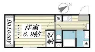 ルッシェロ平井【2階】の間取り