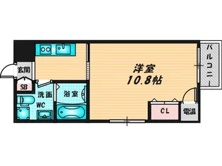 アクロス今里アパートメント【3階】の間取り