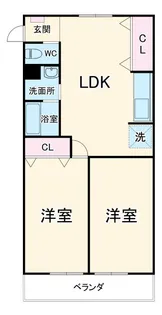 グリーンマンション【3階】の間取り