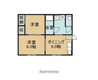 朝日コーポ【1階】の間取り