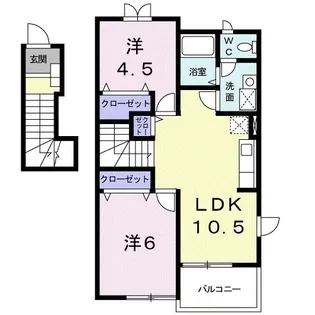 グリーンポケット A【2階】の間取り