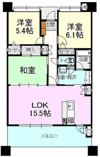 アーバンパレス桜馬場通【4階】の間取り